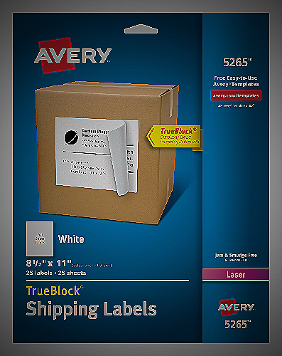 Avery Shipping Labels with TrueBlock Technology - amazon fba label size